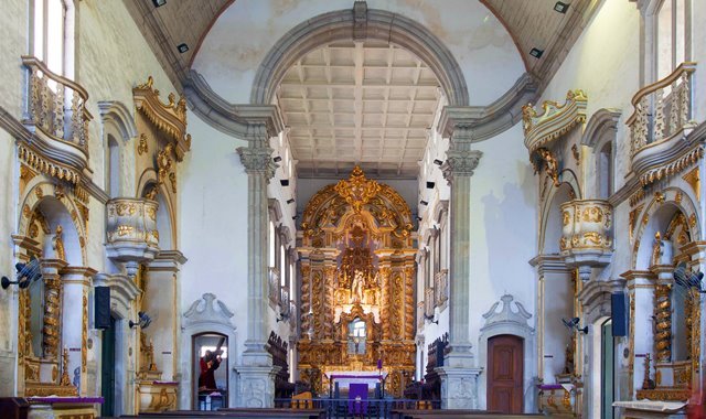 Interior do Convento do Carmo, em Santos,. SP - foto Rogério Cassemiro - Mtur