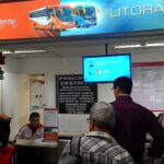 Loja de venda de passagens de ônibus para Aparecida e a Canção Nova no aeroporto de Guarulhos - foto Viagens de Fé