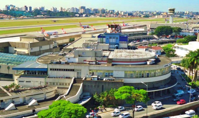 Vista aérea do aeroporto de Congonhas - Unfraero