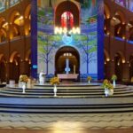 Celebração de missa no Santuário Nacional de Aparecida durante a pandemia