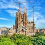 Fachada da Basílica da Sagrada Família em Barcelona - Espanha