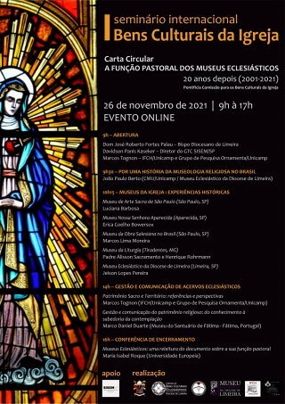 Cartaz do I Seminário Internacional Bens Culturais da Igreja