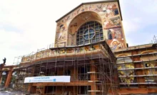 Santuário Nacional de Nossa Senhora Aparecida - obras da fachada Sul em abril de 2024 - foto Thiago Leon - portal A12