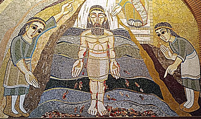 Detalhe de um dos mosaicos da Fachada Sul do Santuário Nacional de Aparecida, SP - foto Fátima Midões