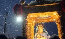 Imagem de Nossa Senhora da Piedade em procissão em Espírito Santo, no Rio Grande do Norte.