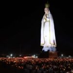 Imagem da inauguração da estátua de Nossa Senhora de Fátima, com 54 metros de altura, em Crato, no Ceará - divulgação Governo do Ceará
