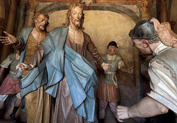 Cristo e apóstolos, obra de Aleijadinho em capela dos Passos da Paixão, em Congonhas, MG. Foto André Brasil - Iphan