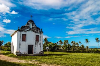Capela de Nossa Senhora das Candeias, em Canguaretama, RN, início do Caminho dos Santos Mártires - foto Canindé Soares