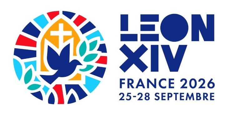Logomarca da visita o Papa Leão XIV à França em setembro de 2026 - divulgação
